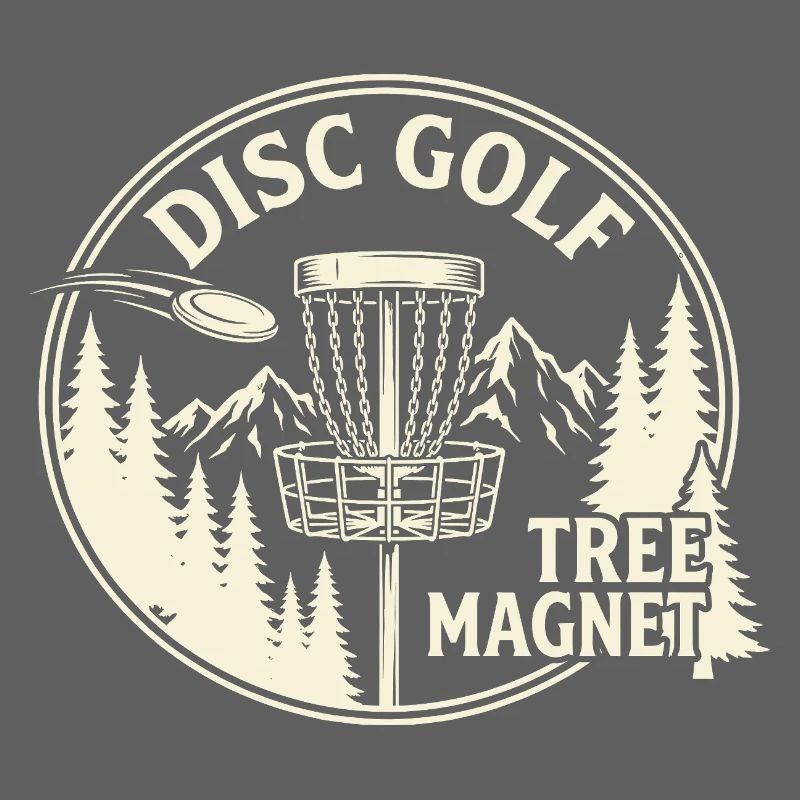 Disc Golf Tree Magnet – Vintage Outdoor Design