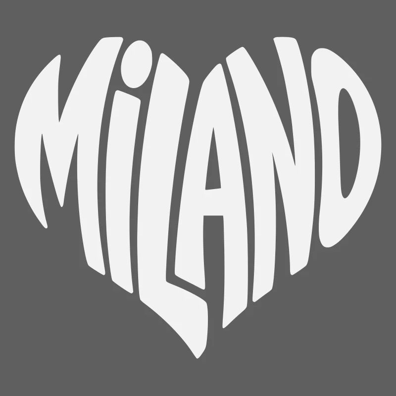 Mailand Milano Herz Typografie