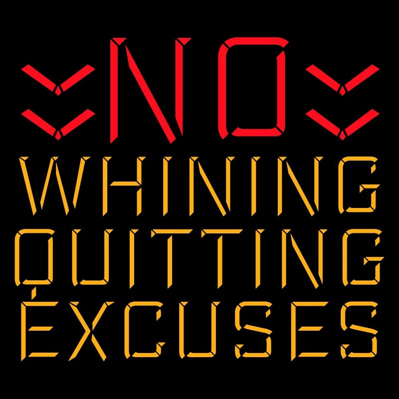 Pas de plaintes, pas d’abandon, pas d’excuses, motivation pour la salle de sport