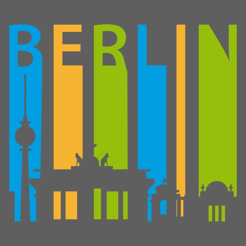 Berlin Schiftzug avec silhouette