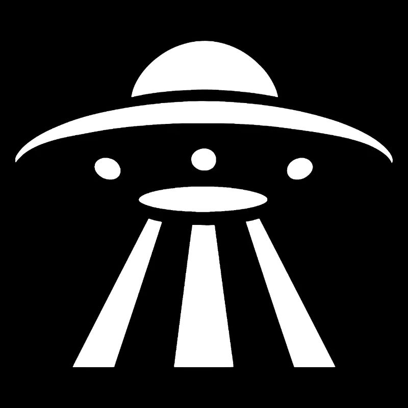 Minimalist UFO Alien Flying Saucer