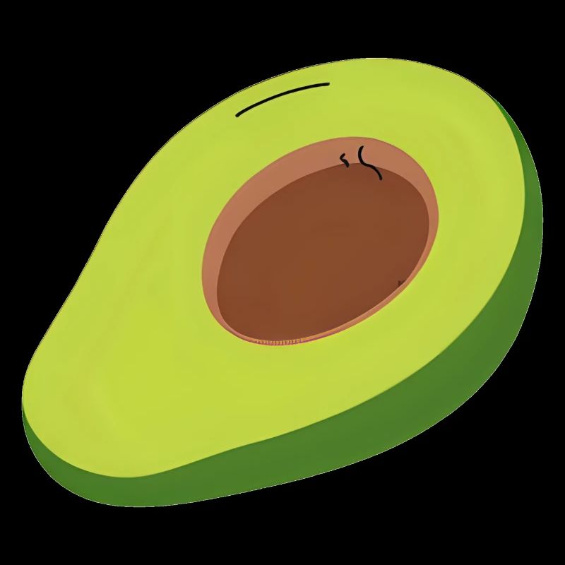 Avocat Halbschnitt Illustration