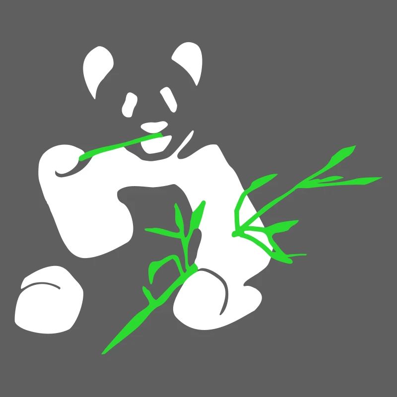 Panda with bamboo