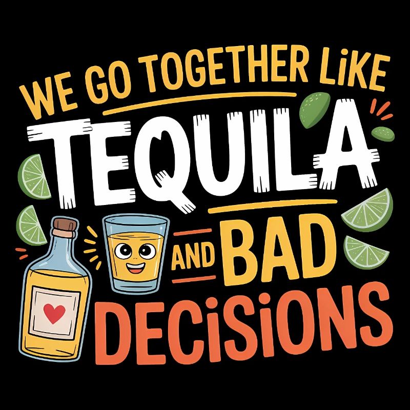 Tequila & Bad Decisions Lustiges Freunde Geschenk
