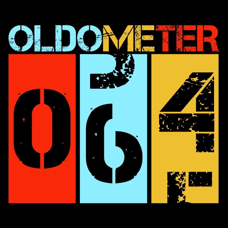Oldometer 64 Vierundsechzigster Geburtstag
