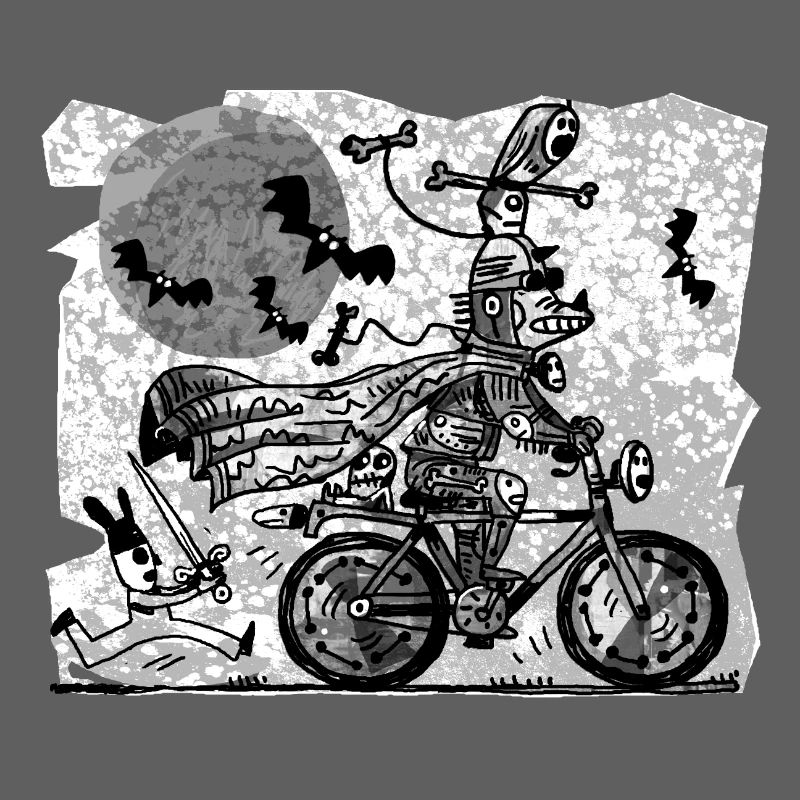 gothic Radfahrer