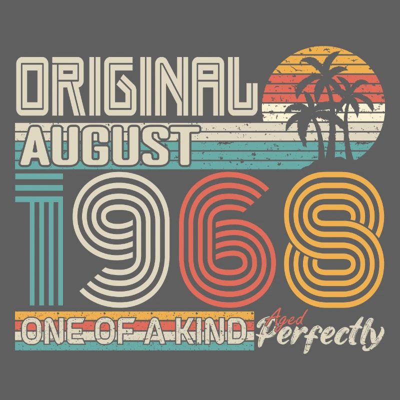 August 1968 Birthday August 1968 Gift