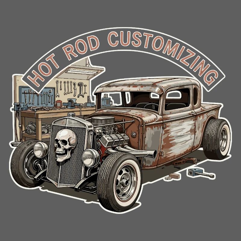 Rustic Hot Rod Customization Design