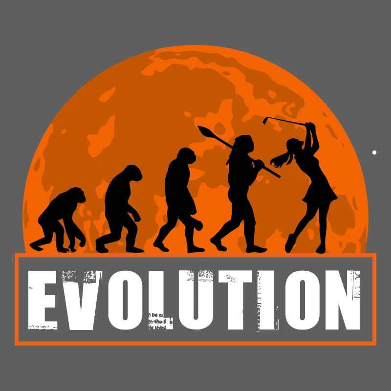 Évolution du golf, fille golfeuse Joueuse de golf cadeau