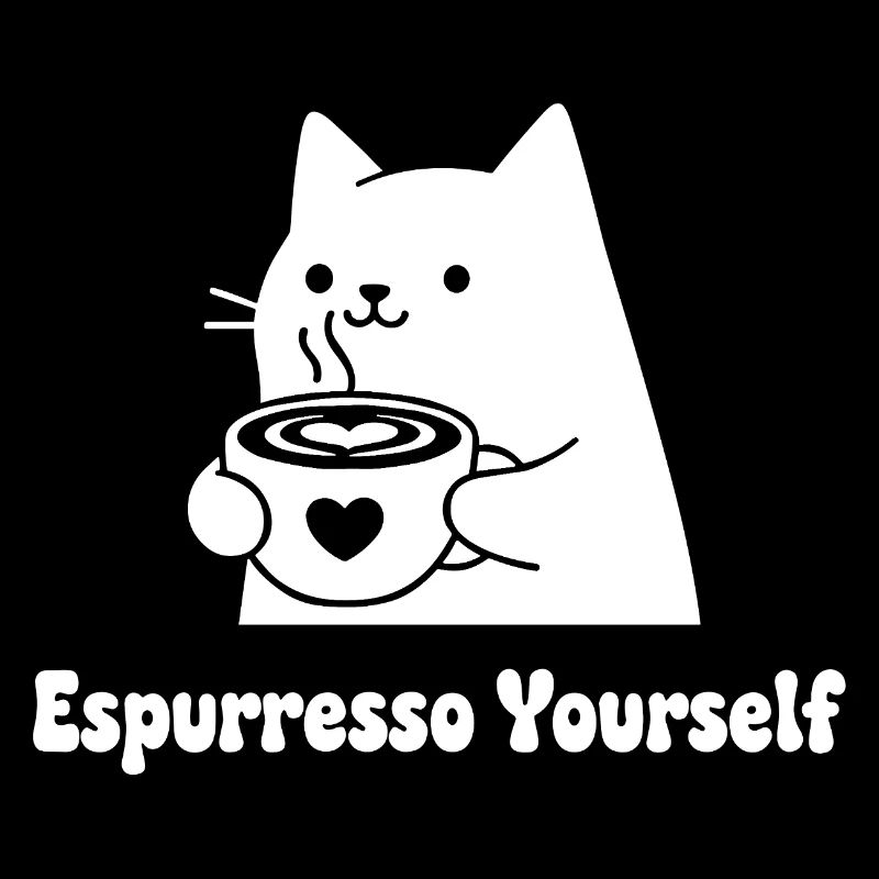 Espresso Yourself Motif Chat