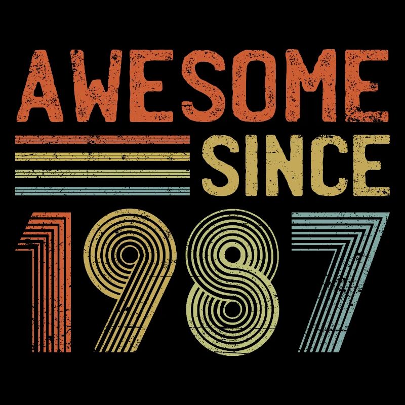 Retro 1987 Feier Design