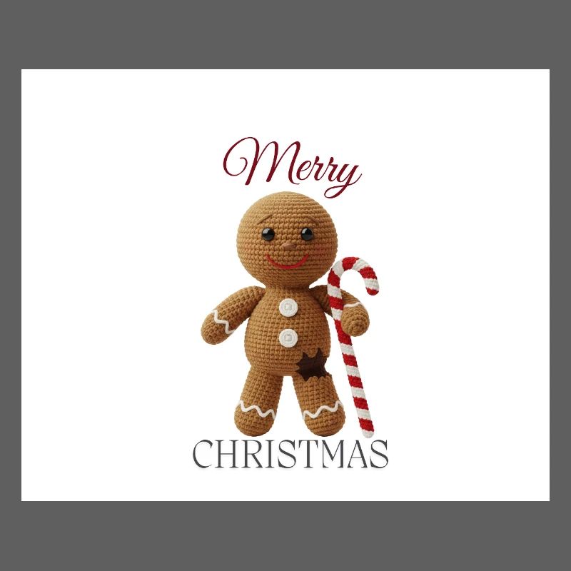 Gingerbread man with candy cane