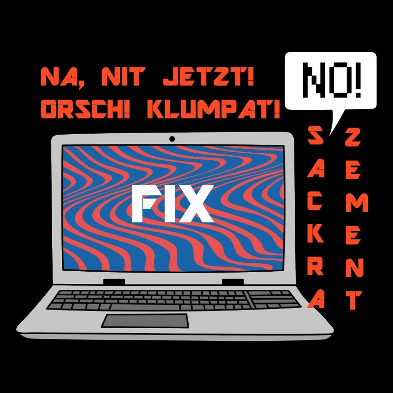 Pas de photo 🤬 Klumpat ! Conception d’humour rétro par ordinateur