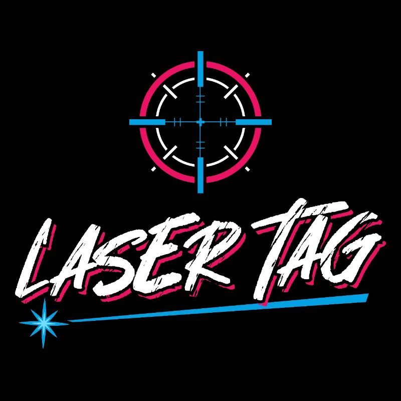 Design de jeu néon rétro laser tag
