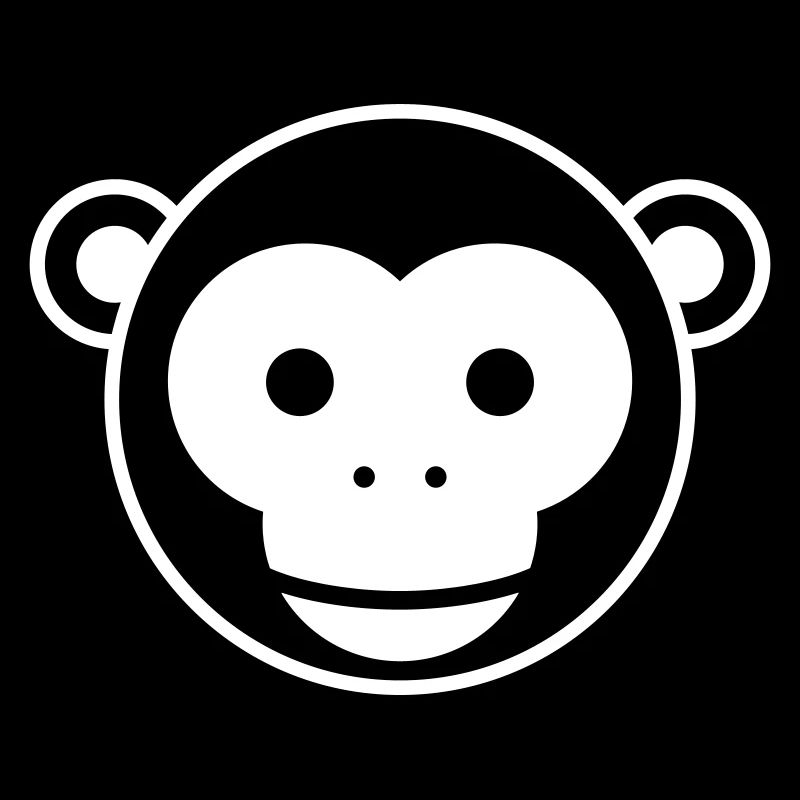 Tête de singe - Dessin animé mignon au visage de singe