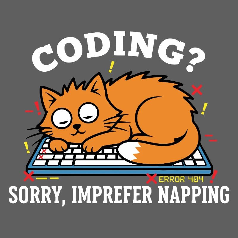 Coding? Sorry, ich schlafe lieber Lustige Katze