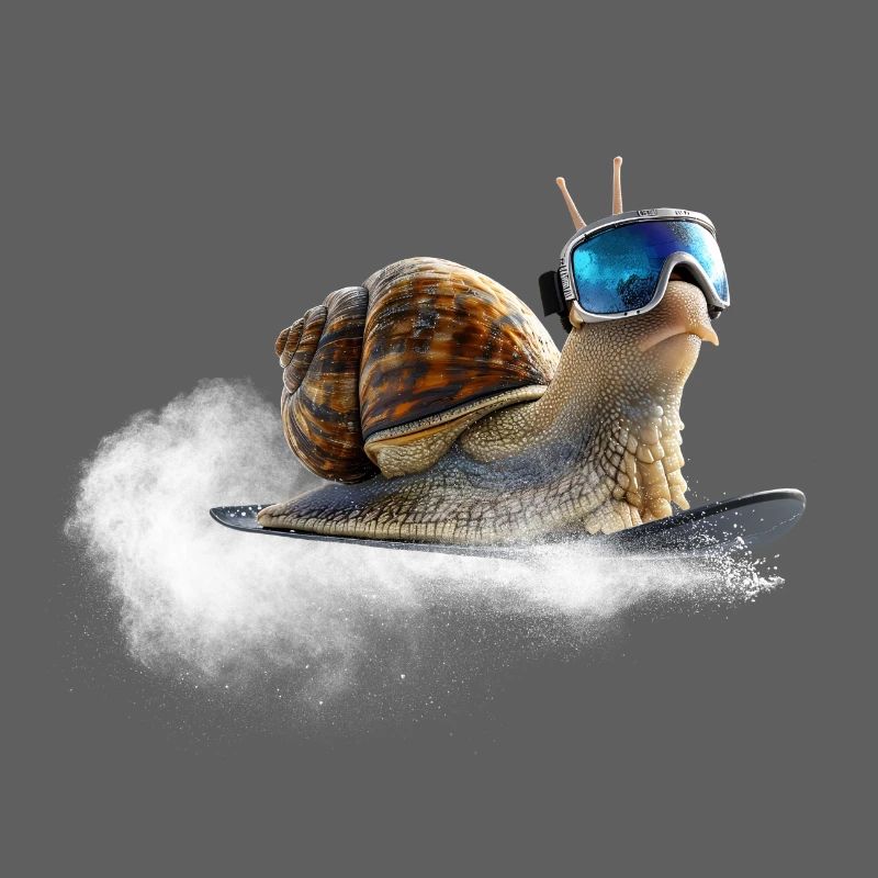 Plus cool que le reste, l’escargot de snowboard.