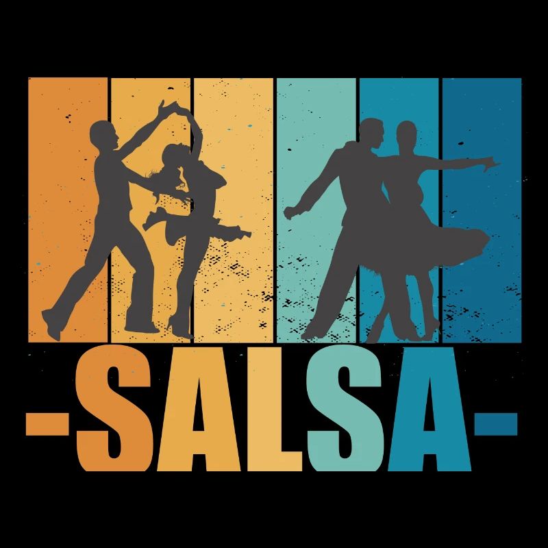 Salsa Vintage Dancer Retro Dancing Cadeau