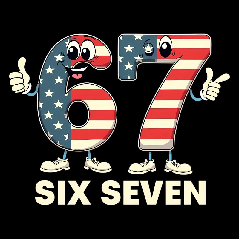 US Flag 67 Memes Six Seven