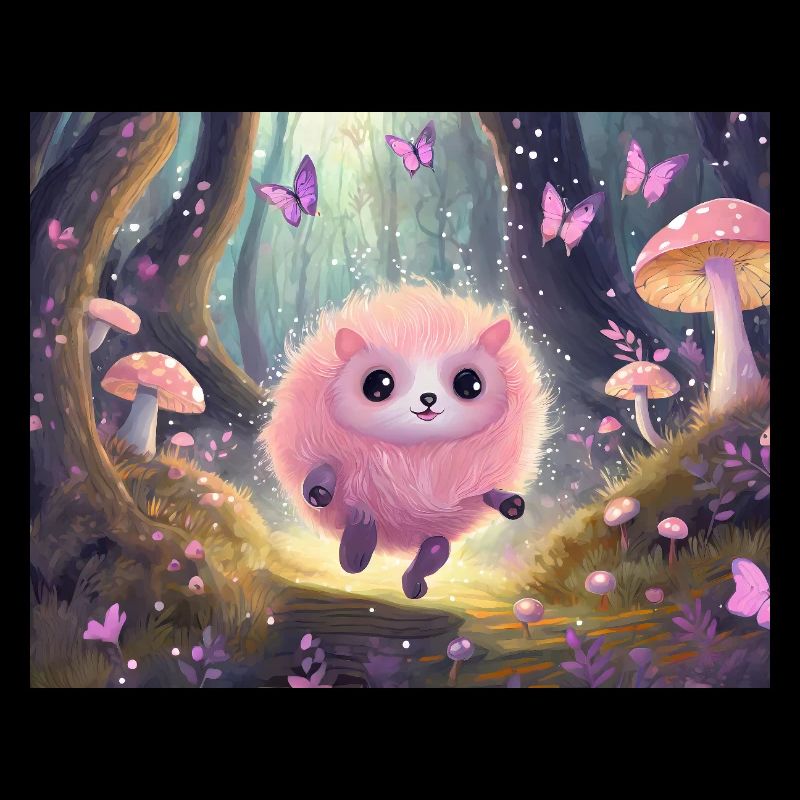 Fluffiges Waldkätzchen im Feenwald