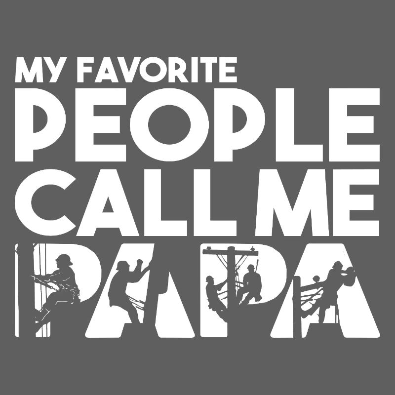 Line Worker Papa Electrical Lineman Father Day 