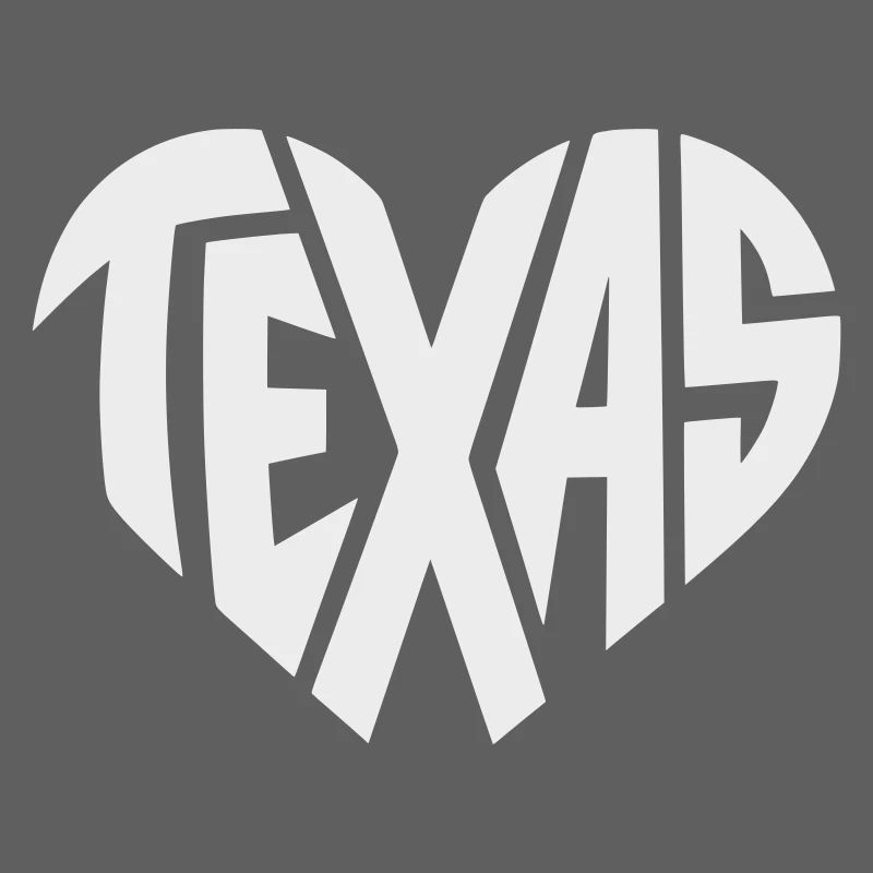 Texas Heart Typography