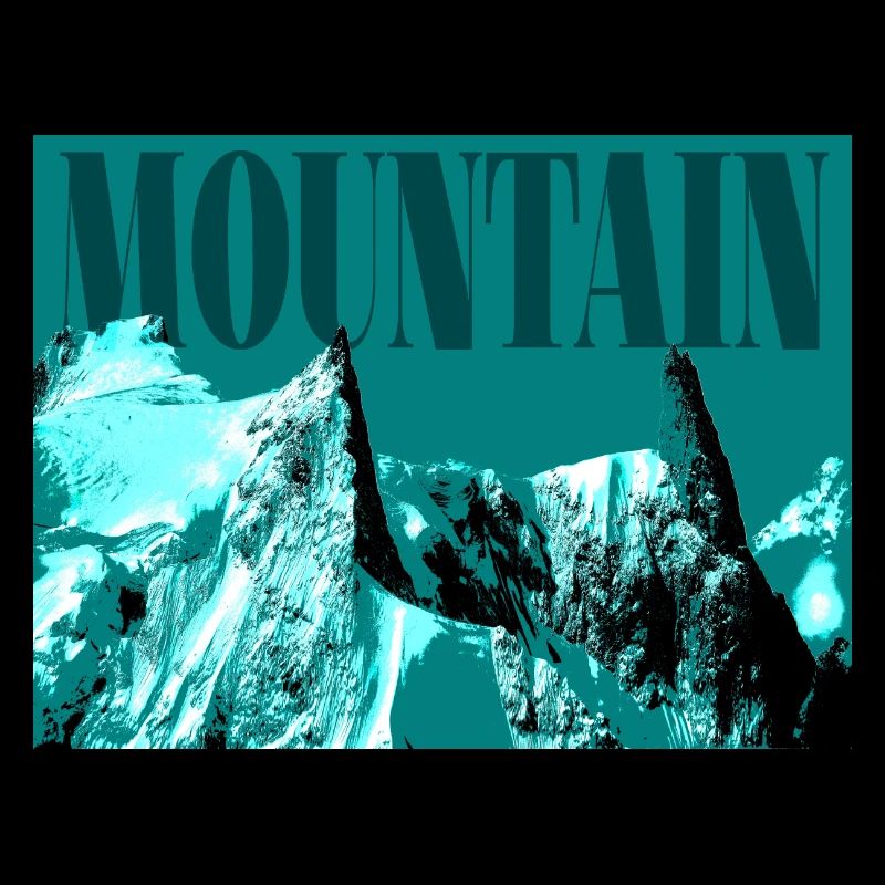 Abstract Icy Mountain