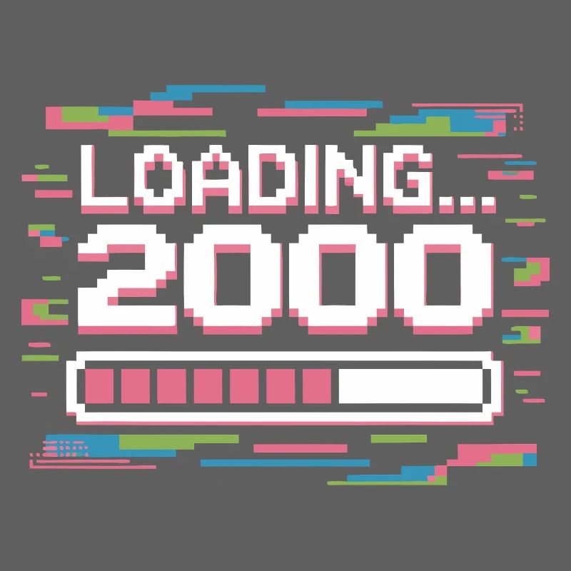 Pixel Retro Design Loading 2000