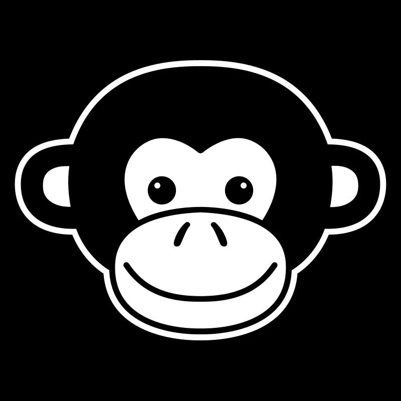 Cute Monkey Head – Jungle Animal Design