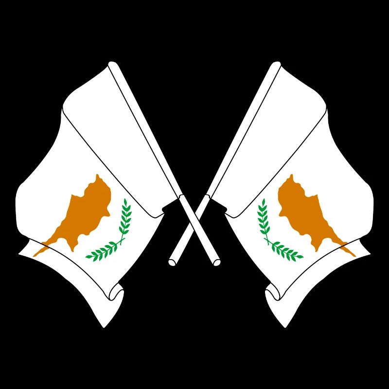 Two flags Cyprus
