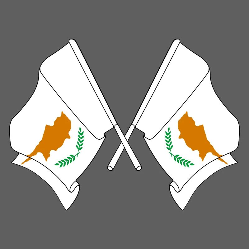 Deux drapeaux Chypre