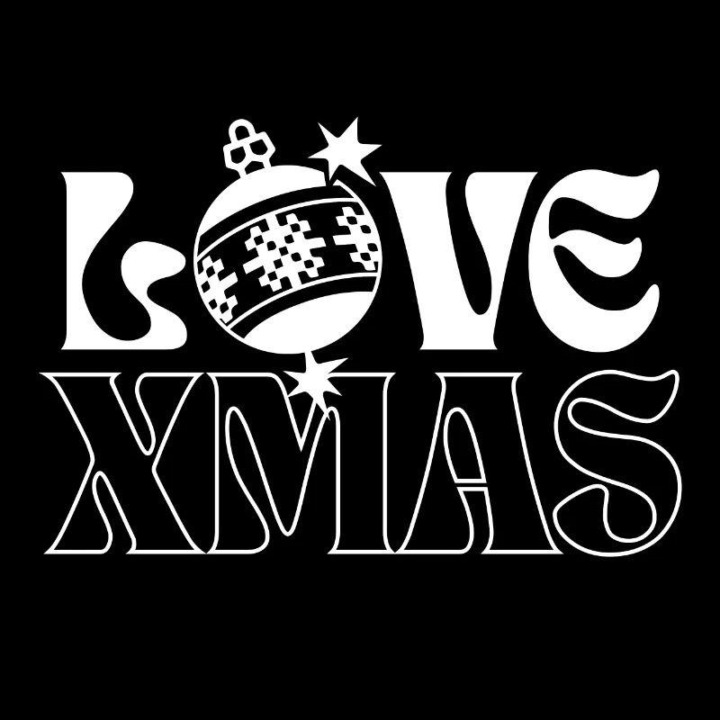 Typographie festive de l’amour de Noël