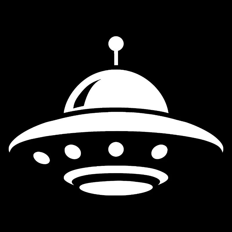 Minimalist UFO Alien Flying Saucer Sil