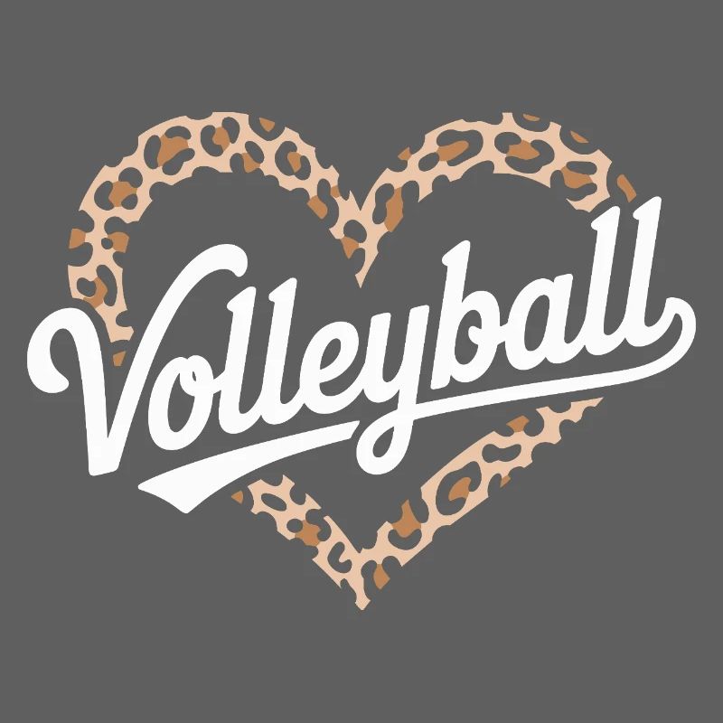 Conception de volley-ball en forme de cœur de léopard