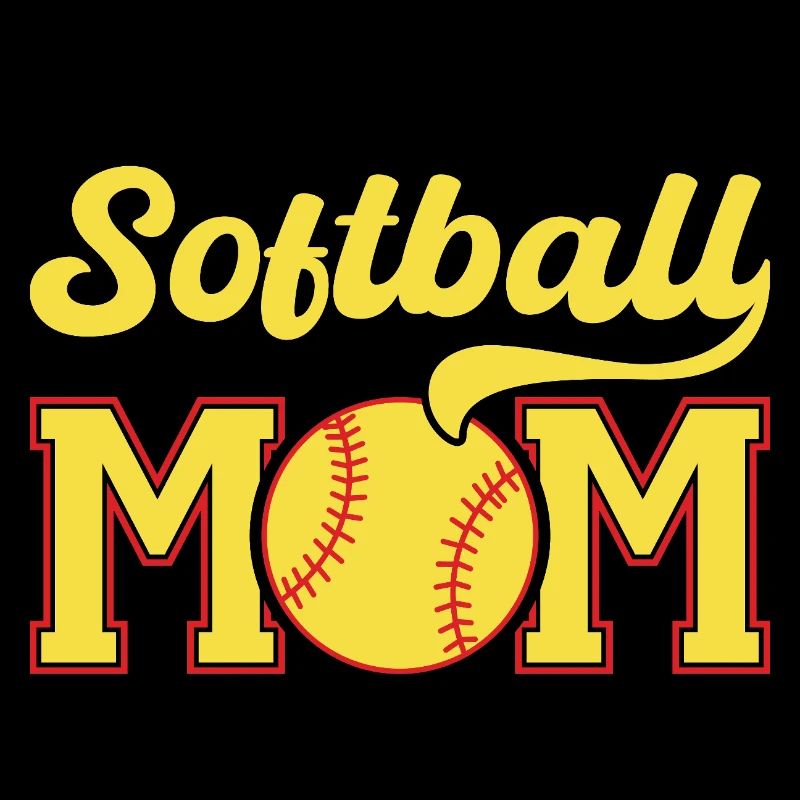 Softball Mom Retro Logo