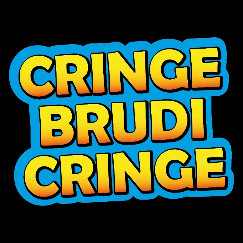 Cring Brudi Cring Graphique néon