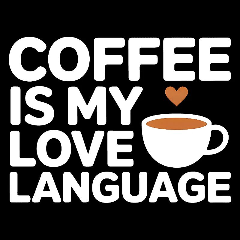 Le café est mon langage de l’amour – Drôle de café spruc