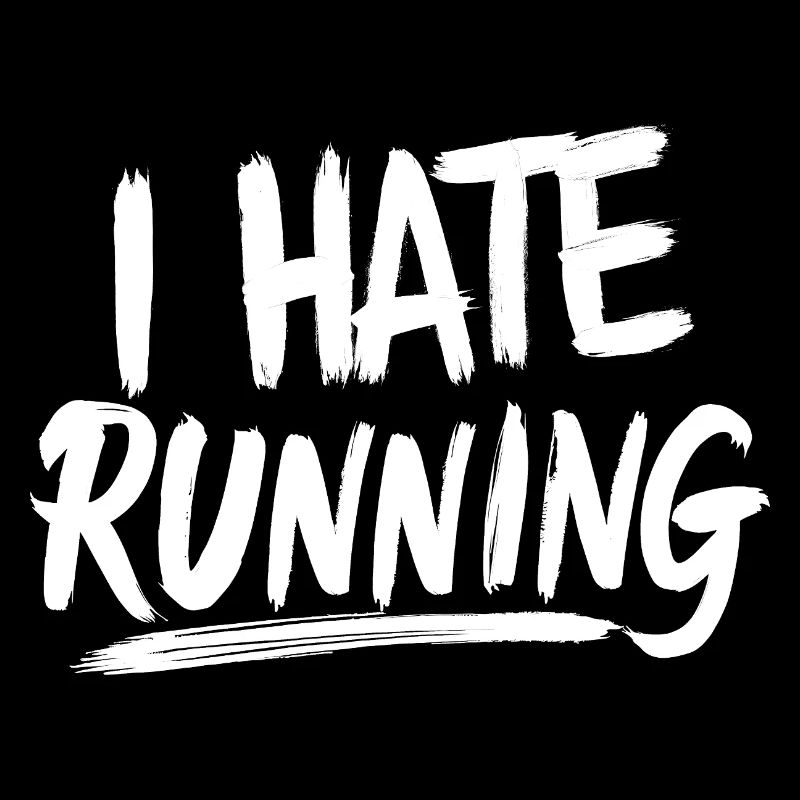 Je déteste courir brossé texte cardio drôle GYM