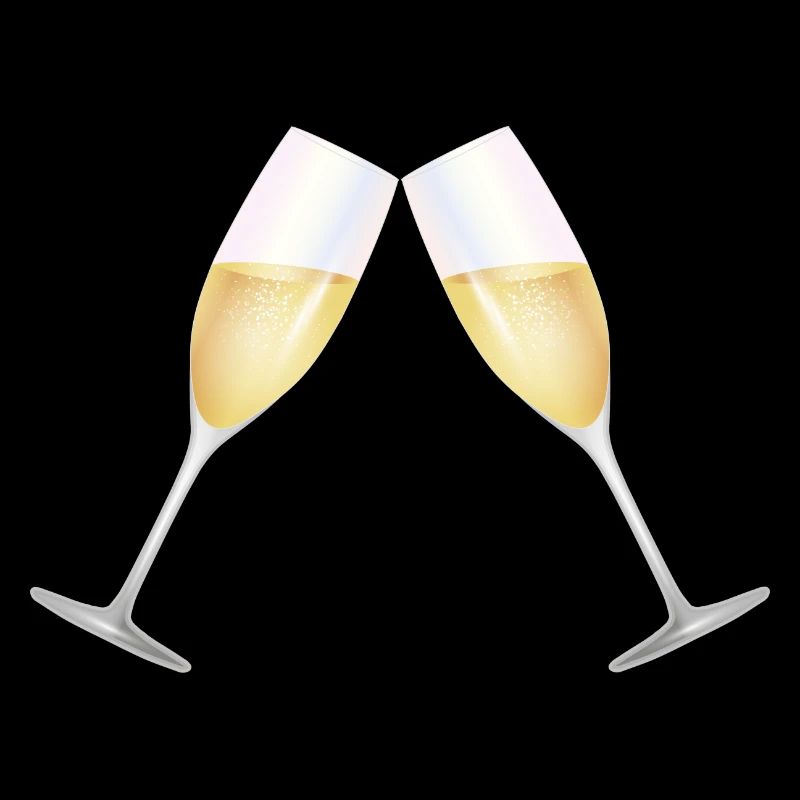 Deux coupes de remplies de vin mousseux