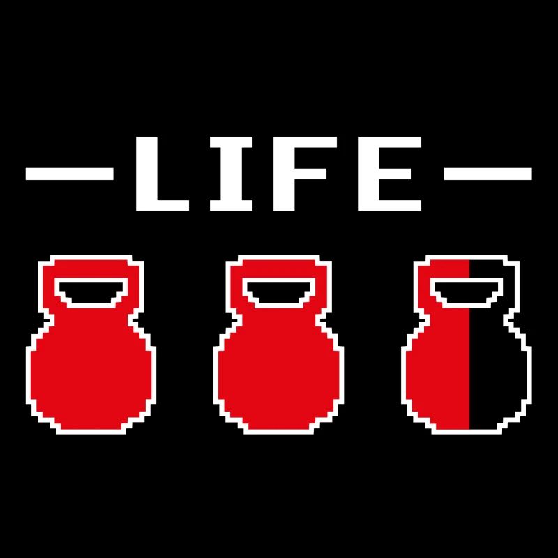 Kettlebell Life Pixelated Dark
