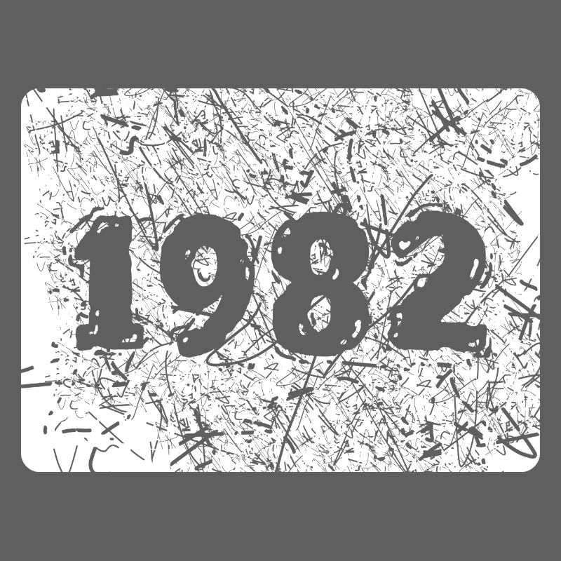 Retro year 1982 with demolition design