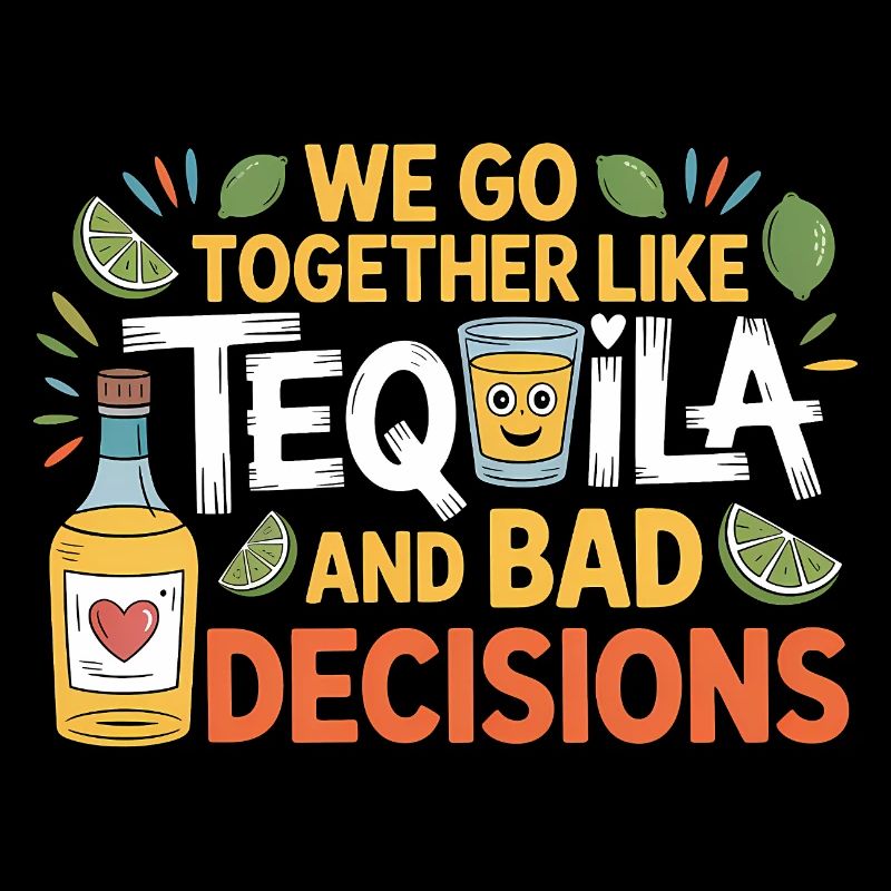 Tequila & Bad Decisions Lustiges Freunde Geschenk