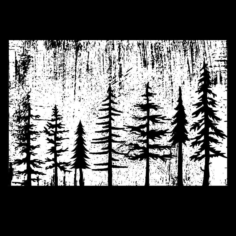 Monochrome Waldsilhouette
