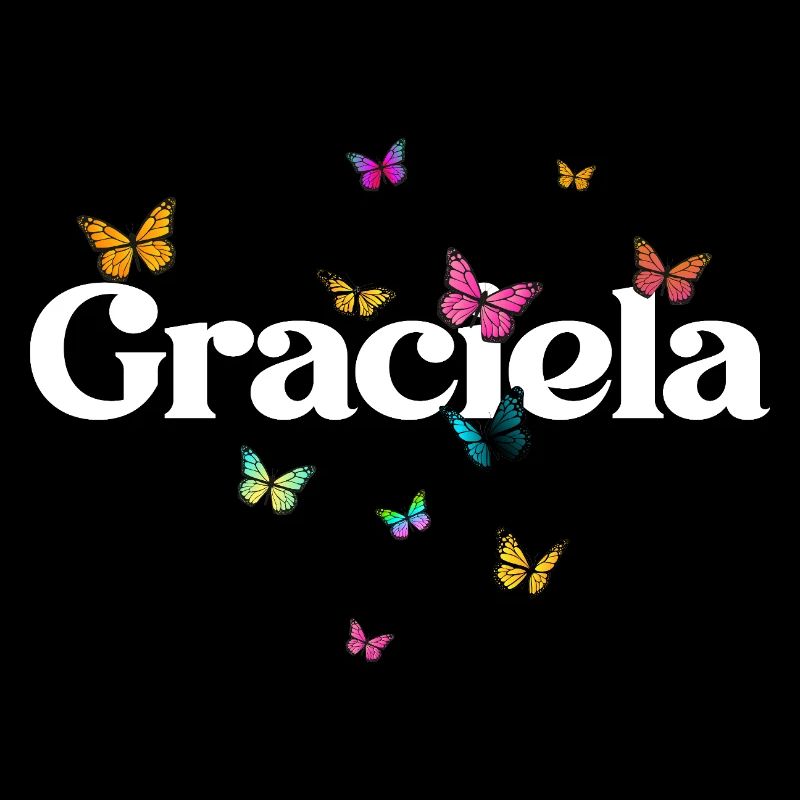 Schöner Mädchenname mit Schmetterlingen GRACIELA