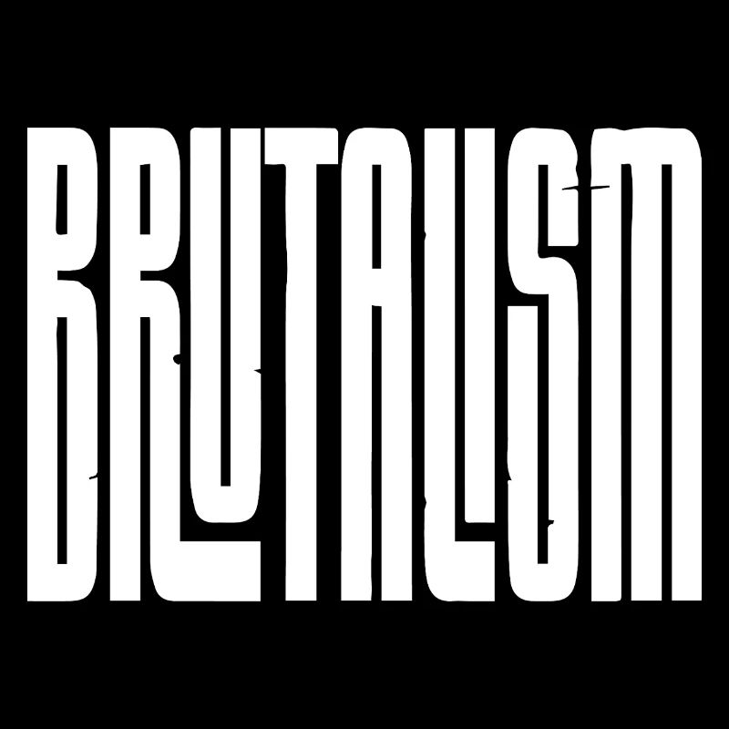 Brutalisme Typographie concrète