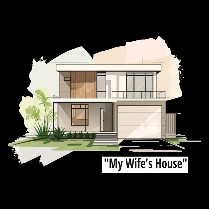 Ultramoderne Familienhausillustration