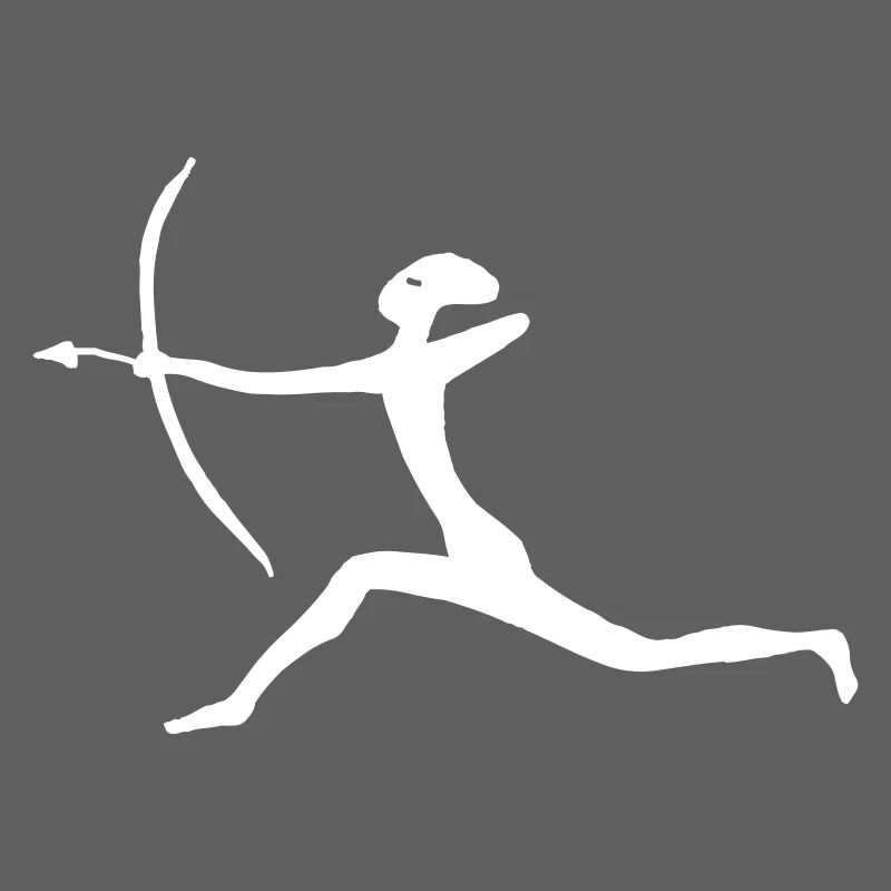 Chasseurs avec flèche et arc