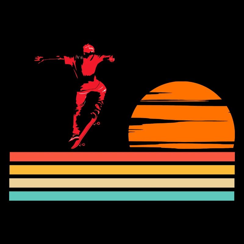Skateboard Cool Skater Boy Sunset