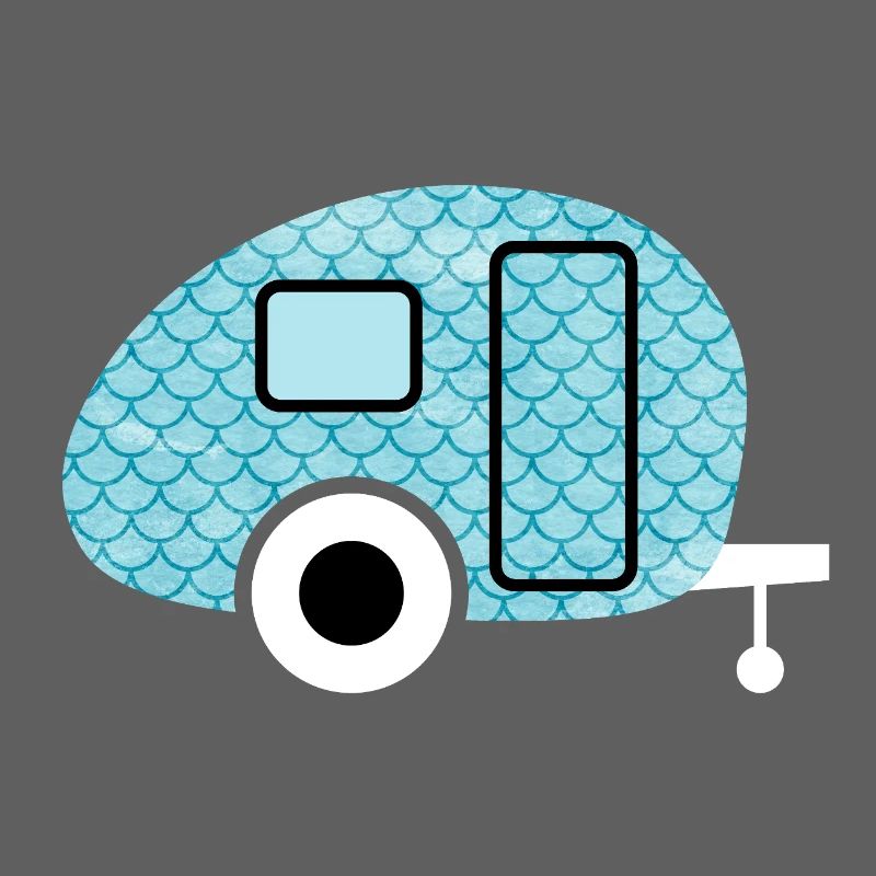 Caravan Fish Camping Caravan Shed Pattern