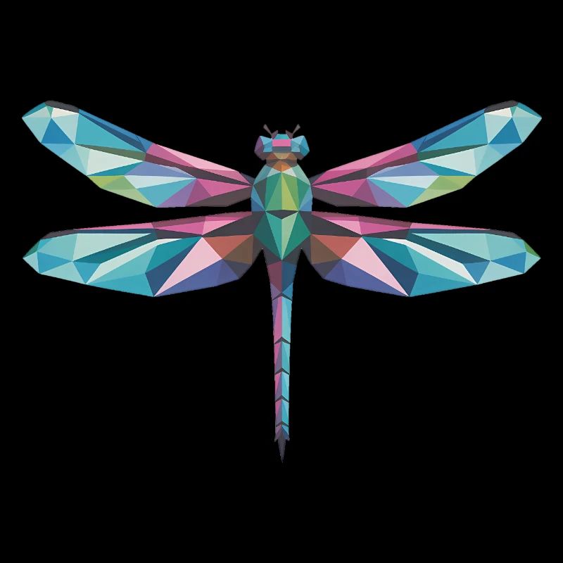 Dragonfly - Cooles Low-Poly-Logo